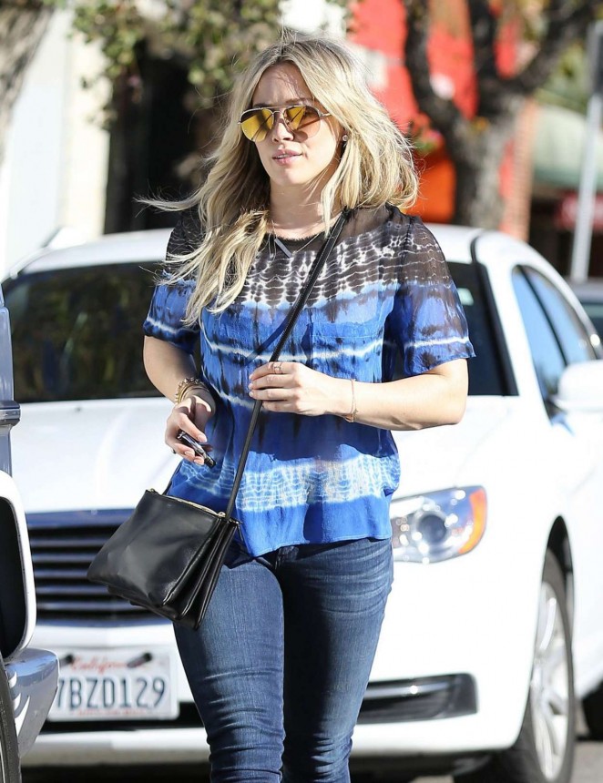 Hilary Duff in Jeans out in Los Angeles