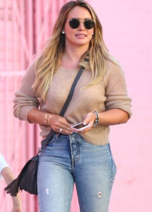 Hilary Duff - In jeans out in Los Angeles