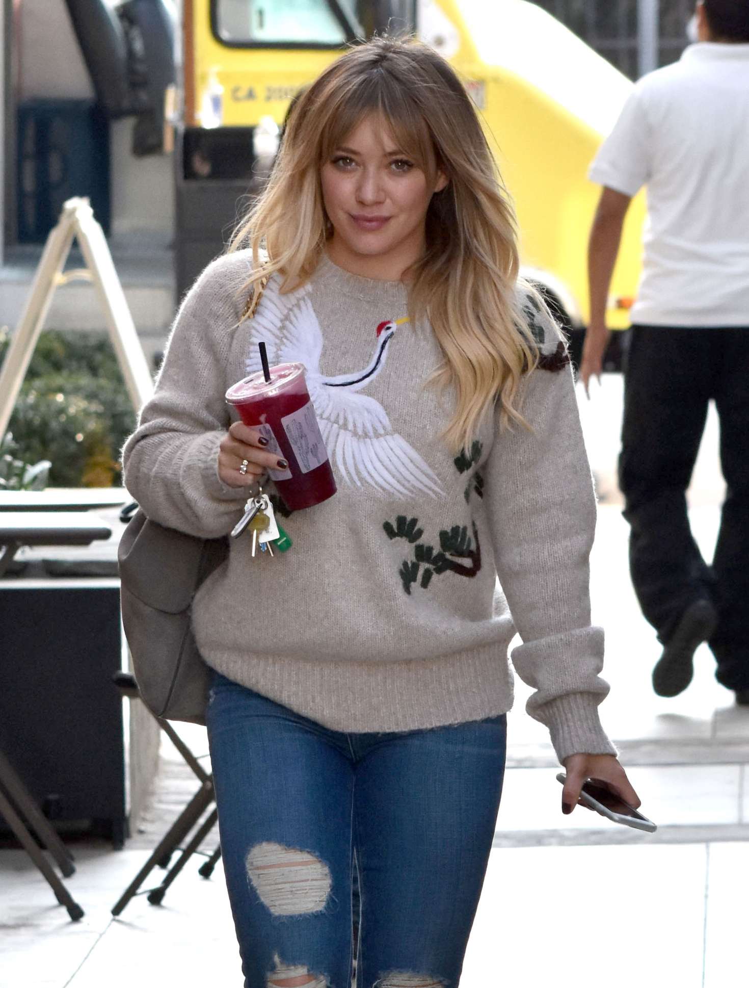 Hilary Duff in Jeans Shopping in West Hollywood