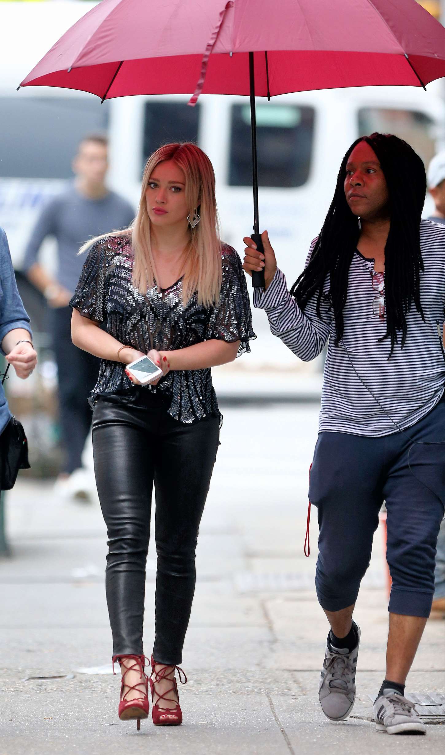 Hilary Duff 2015 : Hilary Duff in Leather Pants on Younger set -01