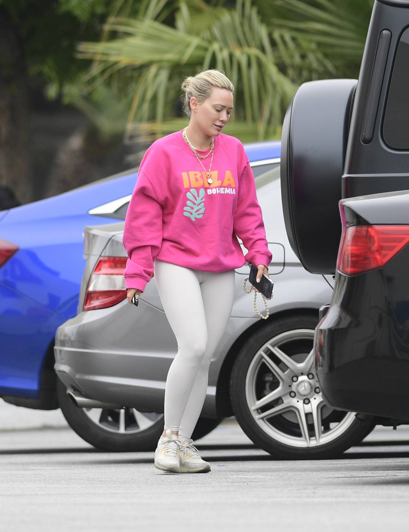 Hilary Duff - In leggings out in Los Angeles