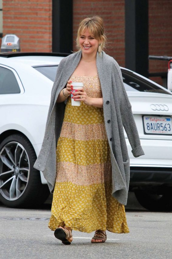 Hilary Duff in Long Summer Dress - Shopping in Studio City