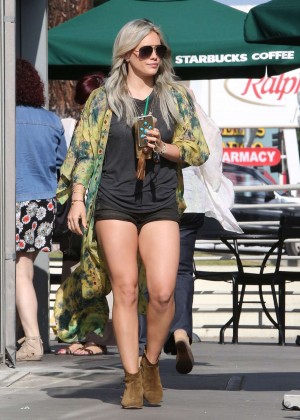 Hilary Duff in Short Shorts Out in Studio City