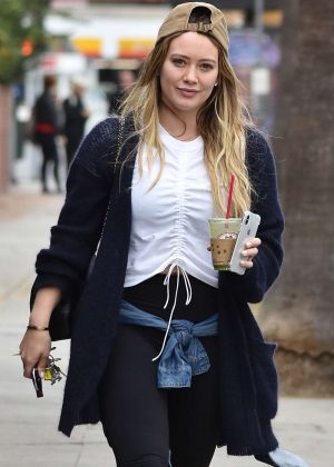 Hilary Duff in Spandex - Leaves Joan's on Third in Studio City