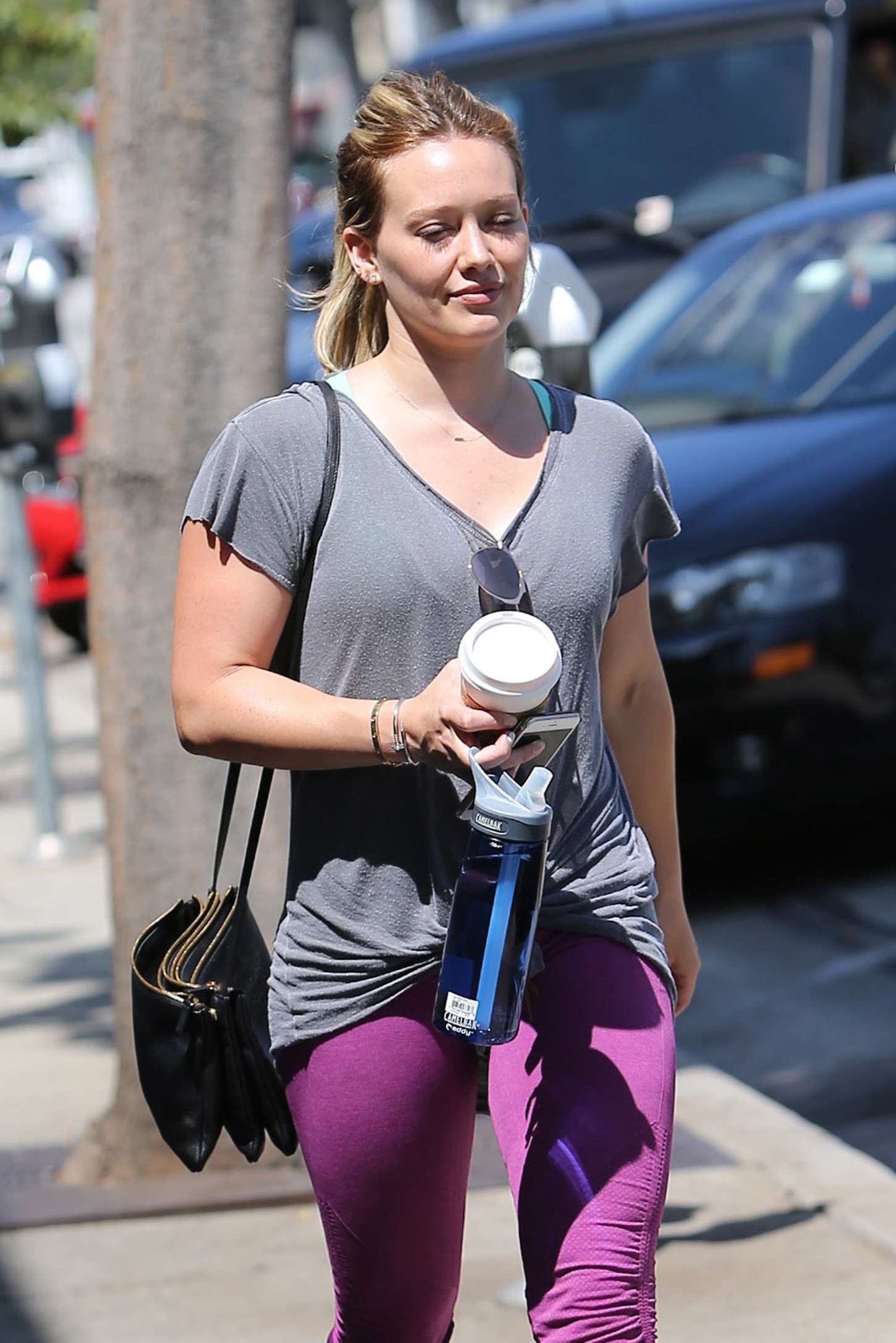 Hilary Duff in Spandex Leaving the Gym in West Hollywood
