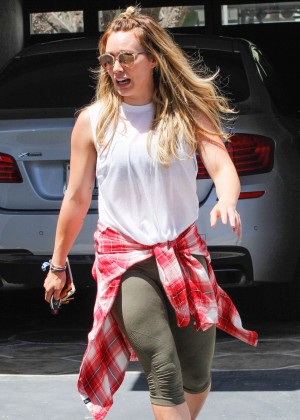 Hilary Duff in Spandex Out in West Hollywood