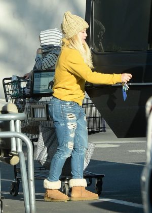 Hilary Duff in Tight Jeans Out in Los Angeles