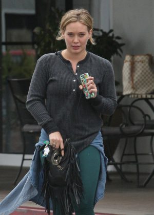 Hilary Duff in Tight Leggings out in Beverly Hills