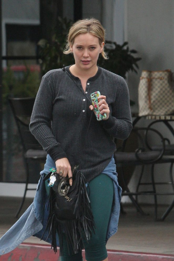 Hilary Duff in Tight Leggings out in Beverly Hills