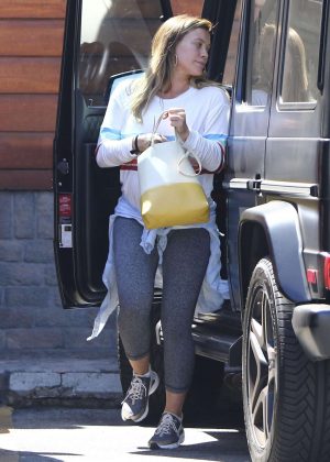 Hilary Duff - Leaving a yoga in Los Angeles