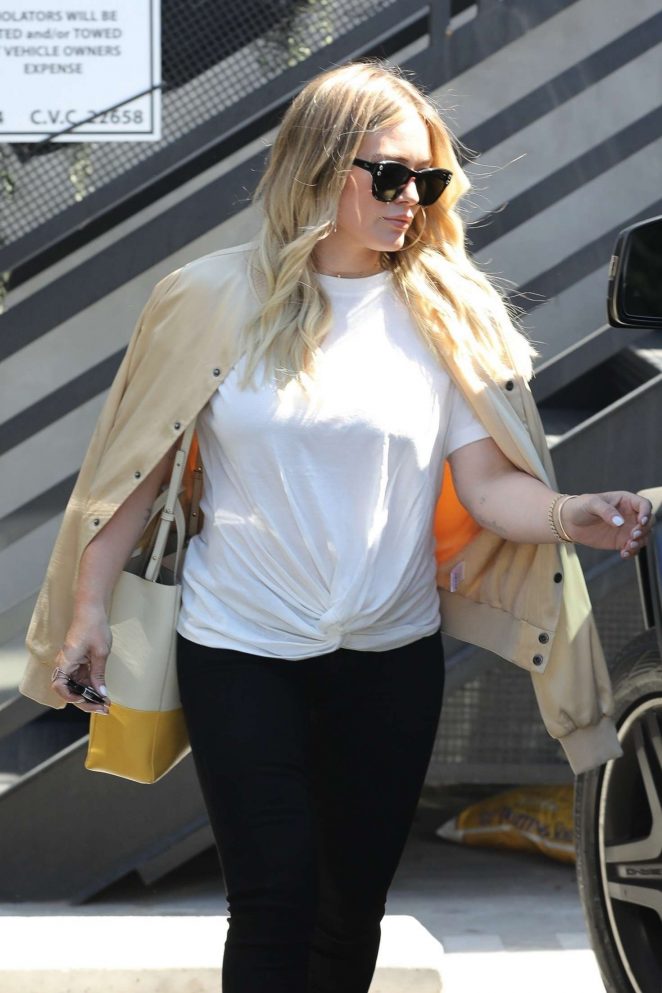 Hilary Duff - Leaving Nine Zero One salon in West Hollywood