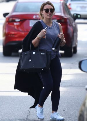 Hilary Duff - Leaving the gym in Studio City