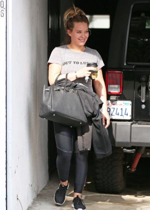 Hilary Duff - Leaving the Gym in West Hollywood