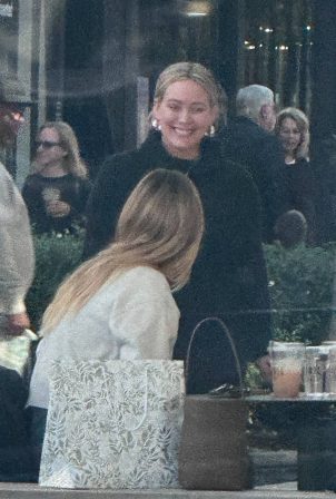 Hilary Duff - Meets up with a friend for some coffee in Studio City