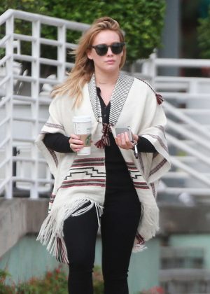 Hilary Duff on a Rainy Day in Studio City