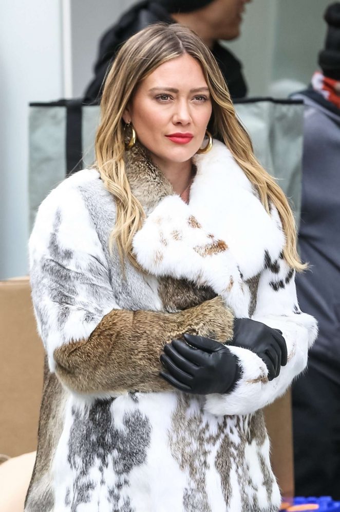 Hilary Duff on set filming 'Younger' in New York