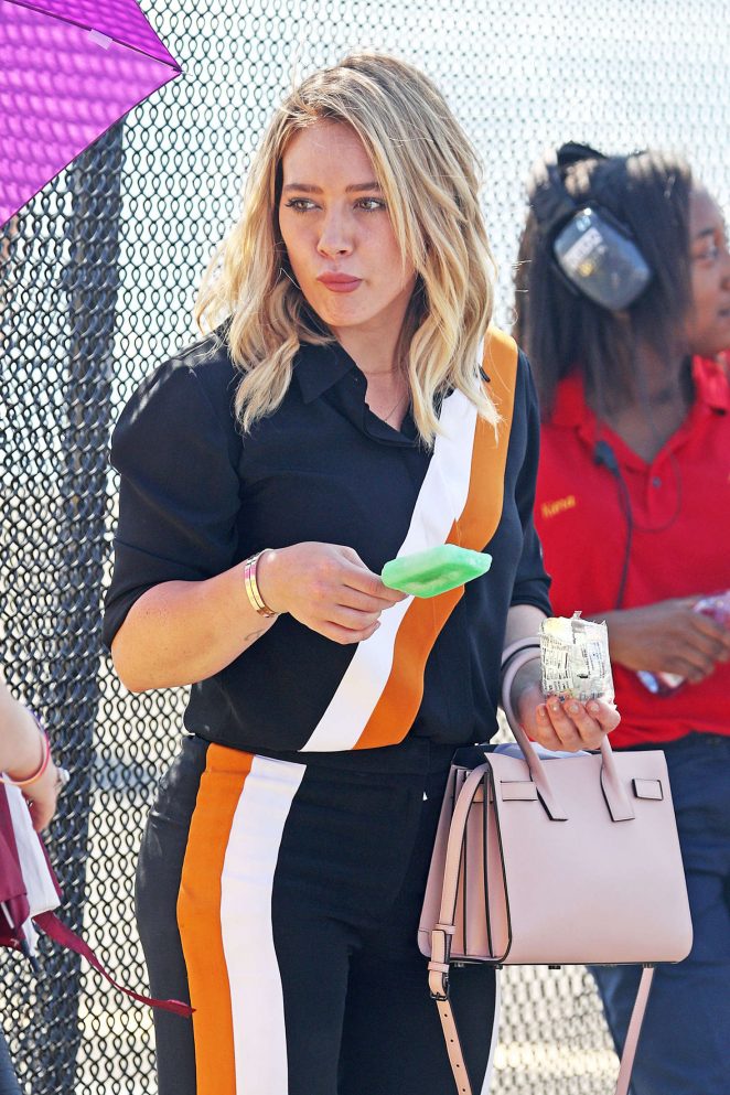 Hilary Duff - On 'Younger' set in New York City