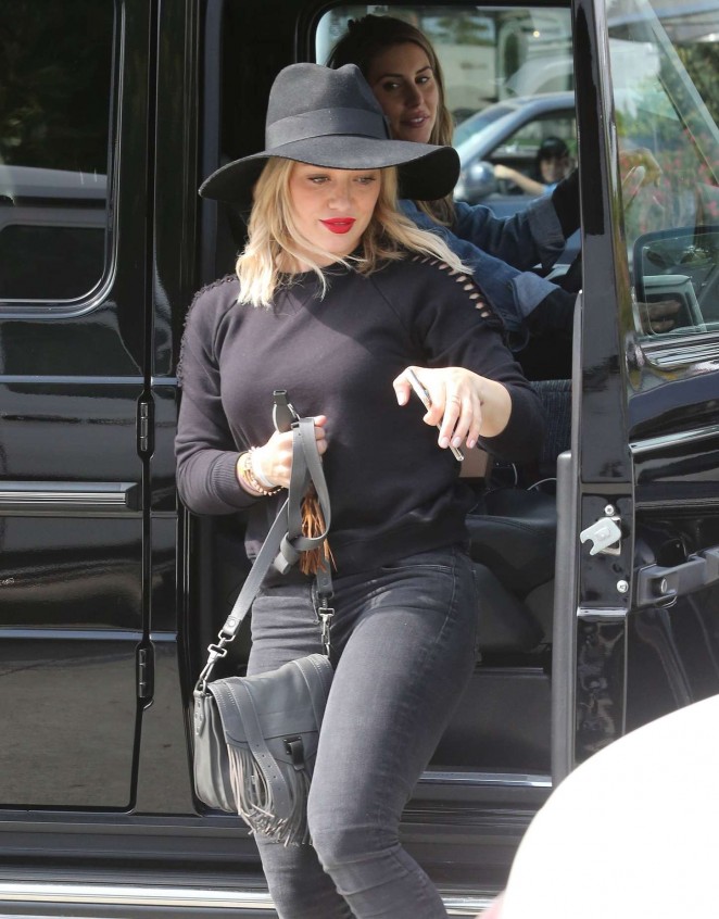 Hilary Duff in Tight Jeans and Hat out in West Hollywood