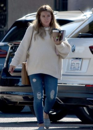 Hilary Duff - Out with her coffee in Studio City