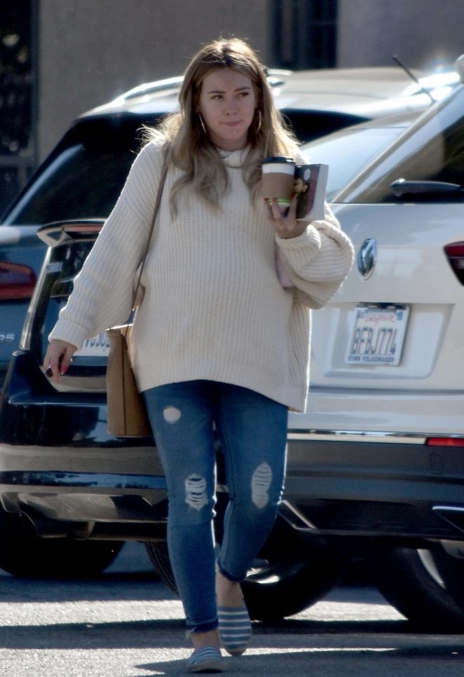 Hilary Duff - Out with her coffee in Studio City