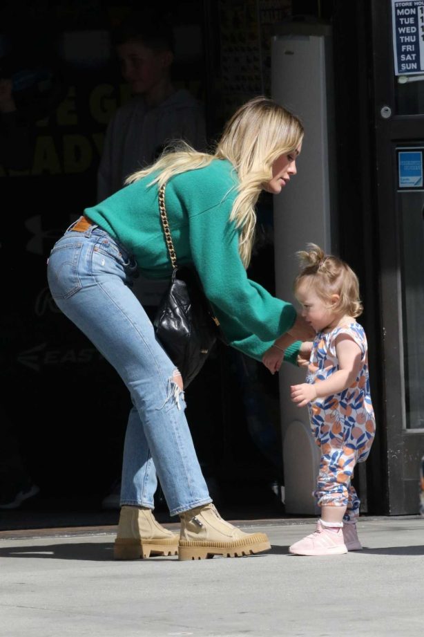 Hilary Duff - out with her kids in Studio City