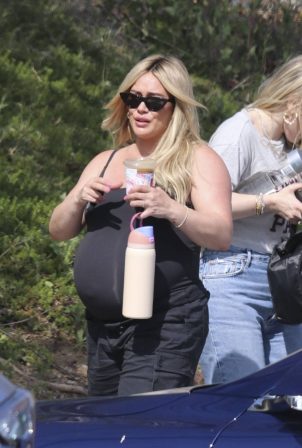 Hilary Duff - Seen during a Walk with a Friend