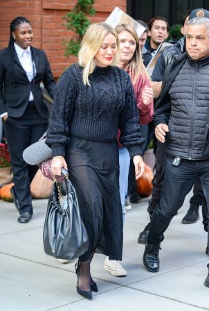 Hilary Duff - Seen while exit from her hotel in New York