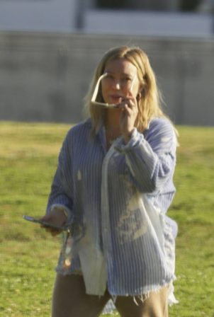 Hilary Duff - Spotted with kids at a local park in Los Angeles