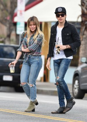 Hilary Duff with Boyfriend Matthew Koma at Alfred in Los Angeles