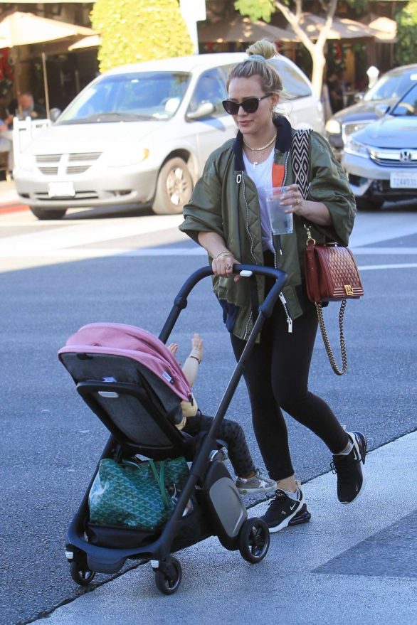 Hilary Duff with her daughter out in Beverly Hills