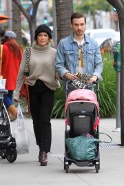 Hilary Duff with her family shopping in Beverly Hills