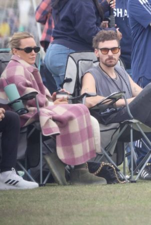 Hilary Duff - With her new husband Matthew Koma and ex-husband Mike Comrie in LA