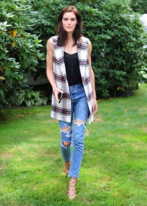 Hilary Rhoda in Ripped Jeans Photoshoot