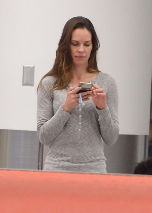 Hilary Swank at JFK Airport in NYC