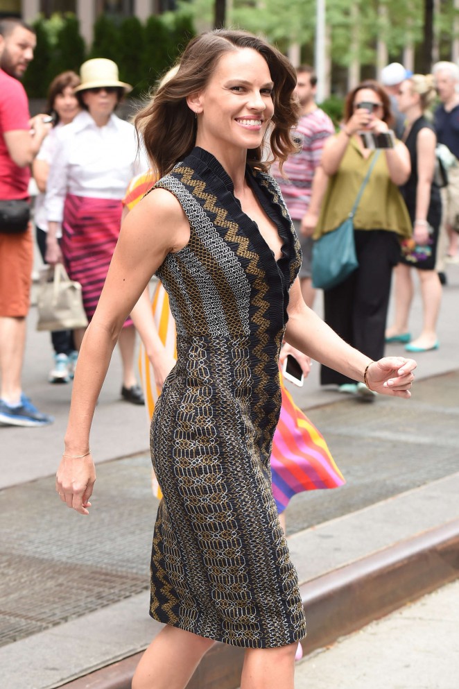 Hilary Swank - Leaving 'Fox and Friends' in NYC