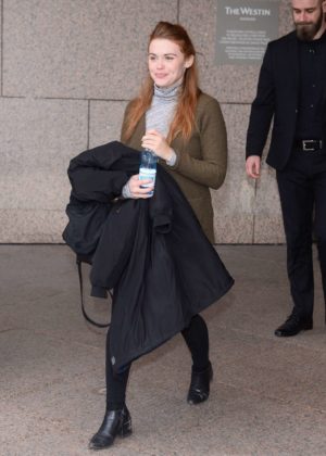 Holland Roden - Leaves her hotel in Warsaw