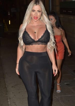 Holly Hagan - Filming at the Bijoux Nightclub in Newcastle