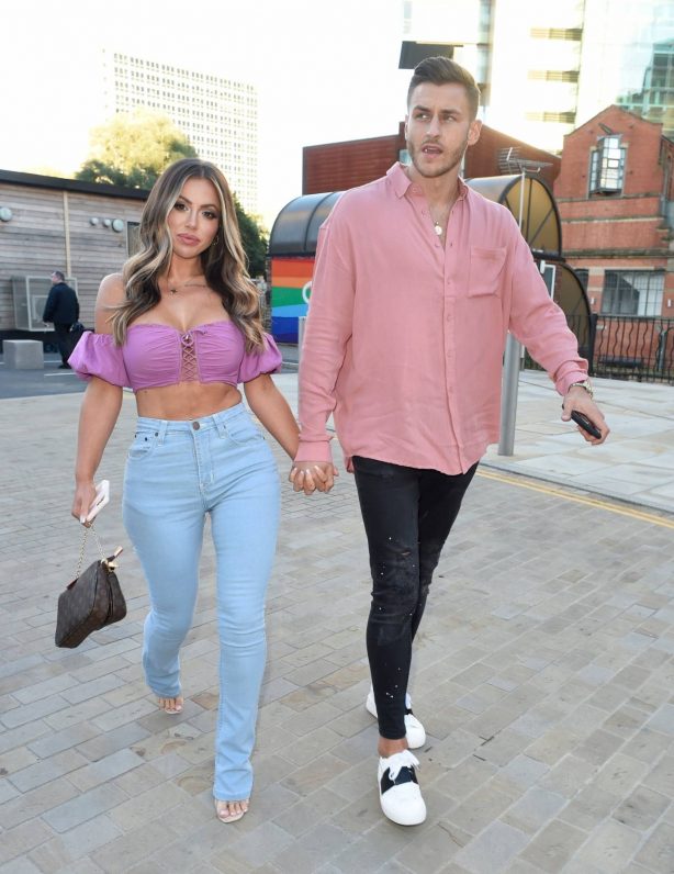 Holly Hagan out with Zahida Allen in Manchester
