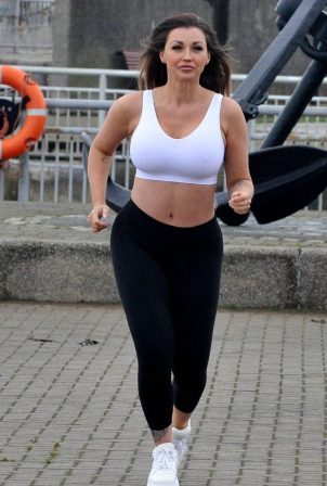 Holly Henderson -out for a Jog in Liverpool