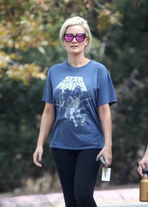 Holly Madison out hiking at The Old LA Zoo in Los Angeles