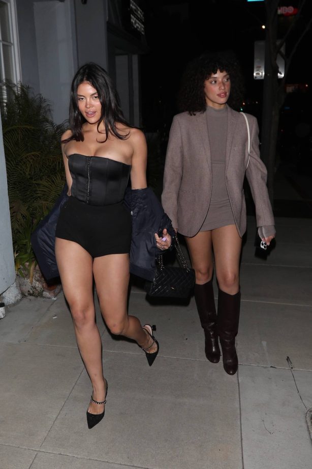 Holly Scarfone - On her way to the Bird Street Club with a friend in Hollywood