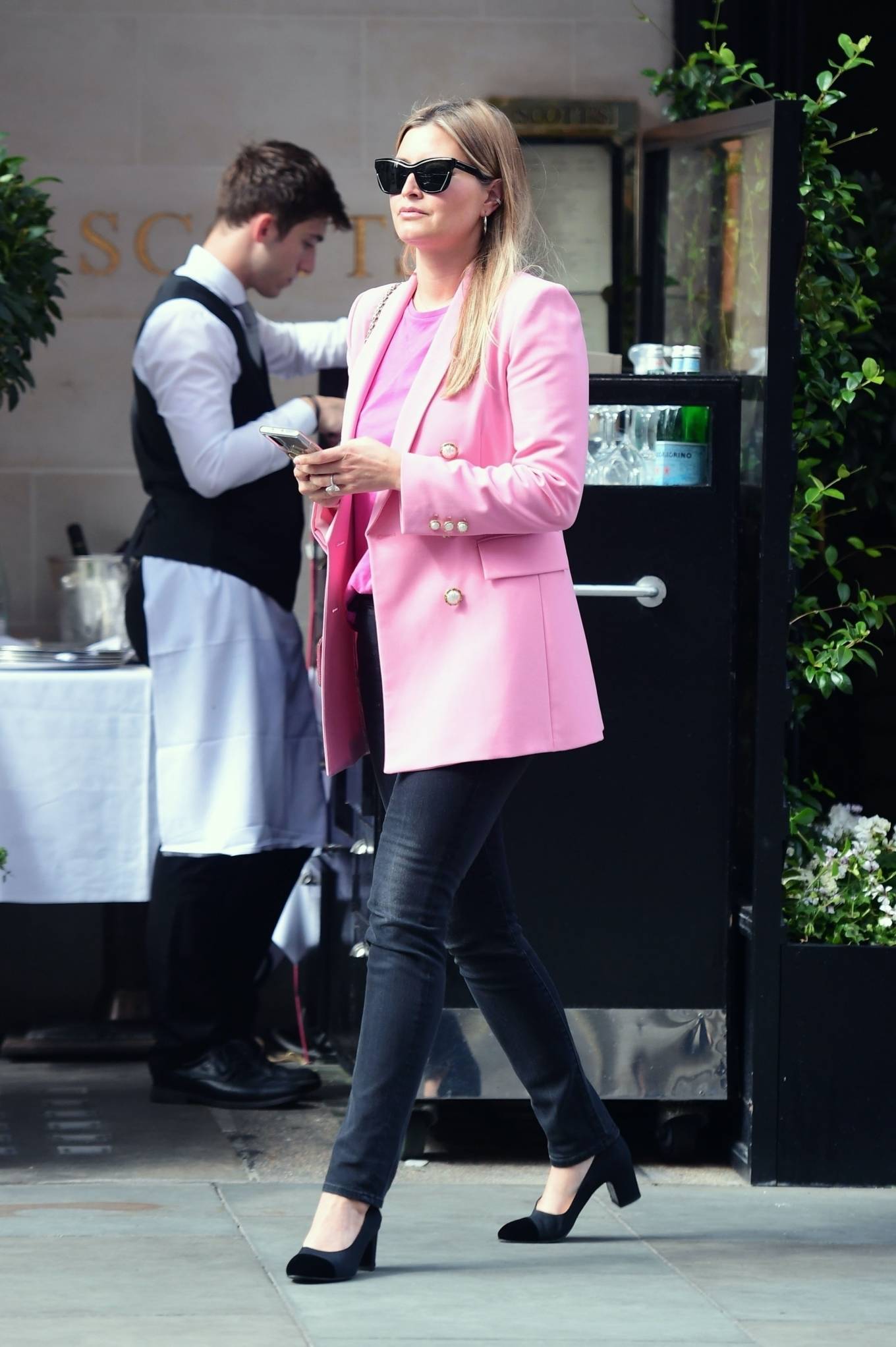 Holly Valance 2020 : Holly Valance – In a pink blazer out in London-12