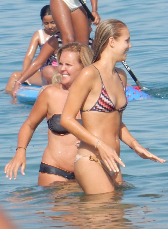 Ida Lundgren in Bikini at the beach in Marbella