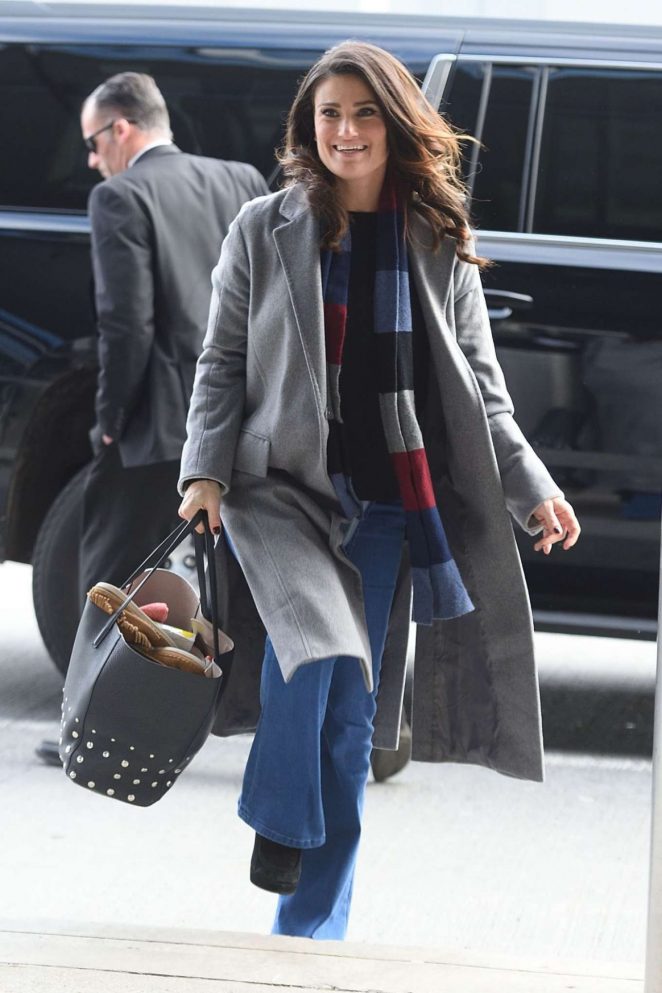 Idina Menzel at JFK Airport in NYC