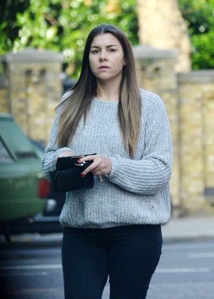 Imogen Thomas in Tight Jeans out in Chelsea