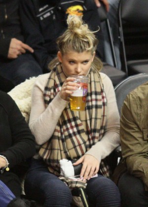 Ireland Baldwin at the Clippers Game in Los Angeles