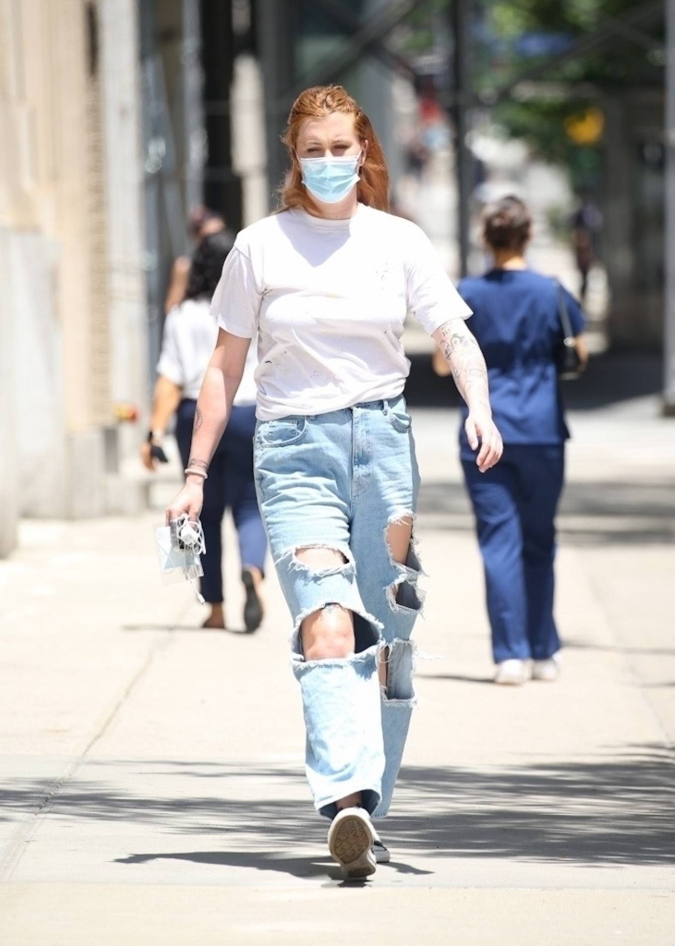 Ireland Baldwin 2021 : Ireland Baldwin – In ripped denim is spotted out and about in New York City-04