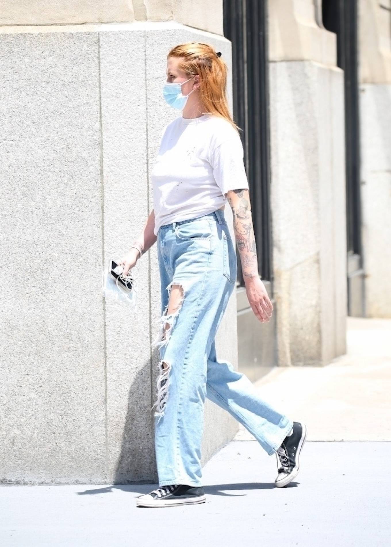 Ireland Baldwin 2021 : Ireland Baldwin – In ripped denim is spotted out and about in New York City-07