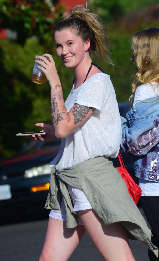 Ireland Baldwin in Shorts out in Venice