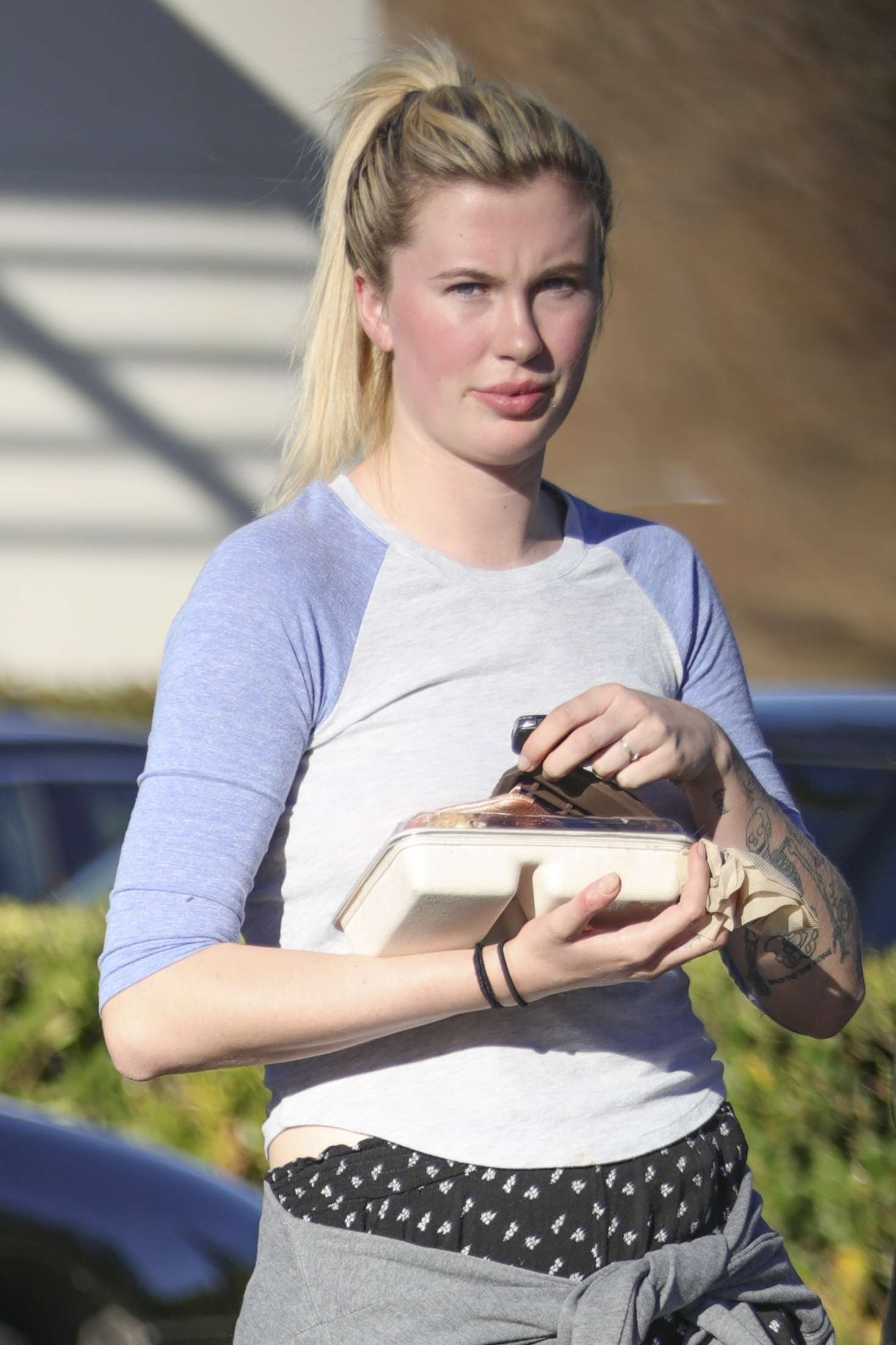 Ireland Baldwin - Shopping at an organic grocery store in Los Angeles